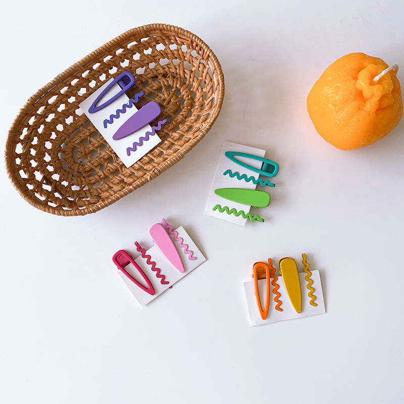 Set Kẹp Tóc Màu Kẹo Dễ Thương Xinh Xắn Thời Trang Hàn Quốc