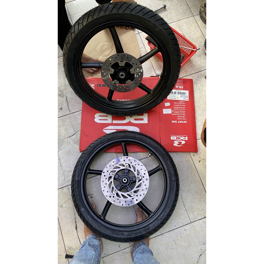 Mâm RCB 5cây bản trung 1.85-2.5 đi vỏ Michelin 70-90 lên xe exciter 150 / ex150 / mxking