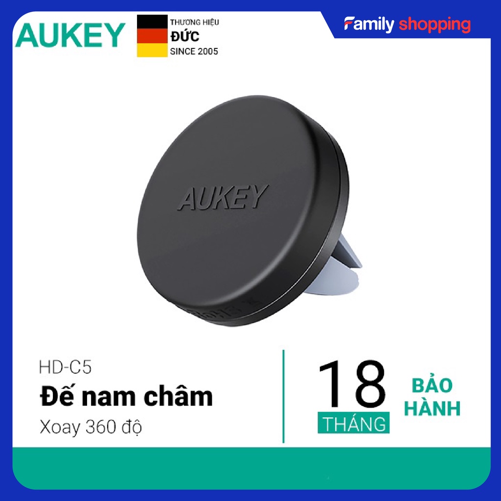 Giá treo điện thoại nam châm trên ô tô Aukey HD-C5 - Hàng Chính Hãng