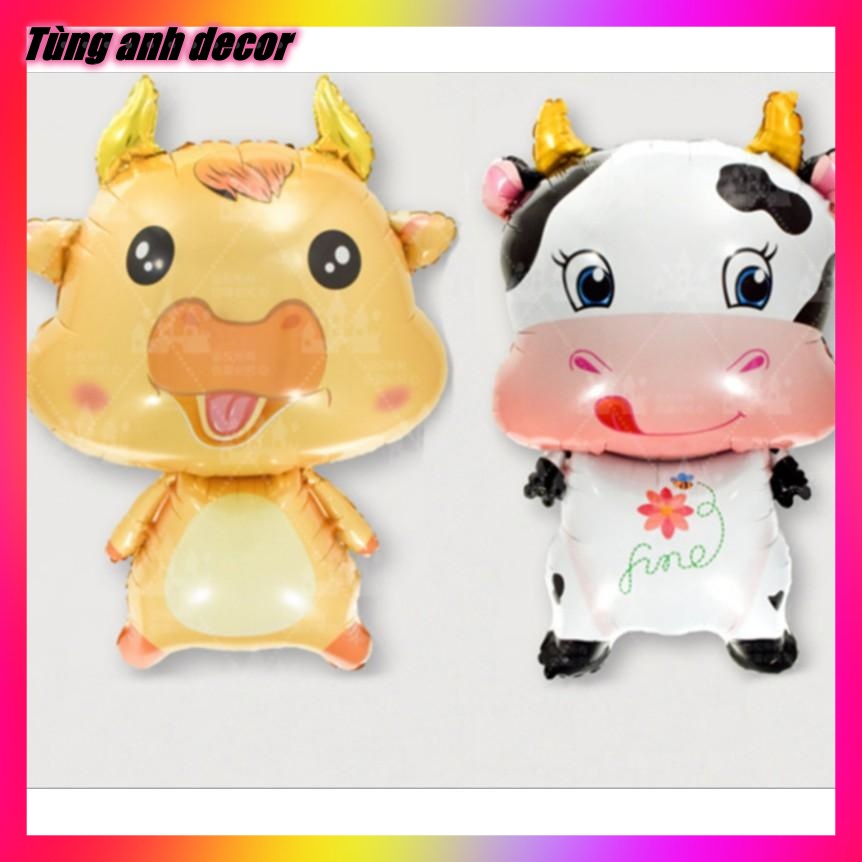 Bong bóng kiếng hình con trâu bò sữa trang trí đồ chơi cho bé - trang trí sinh nhật
