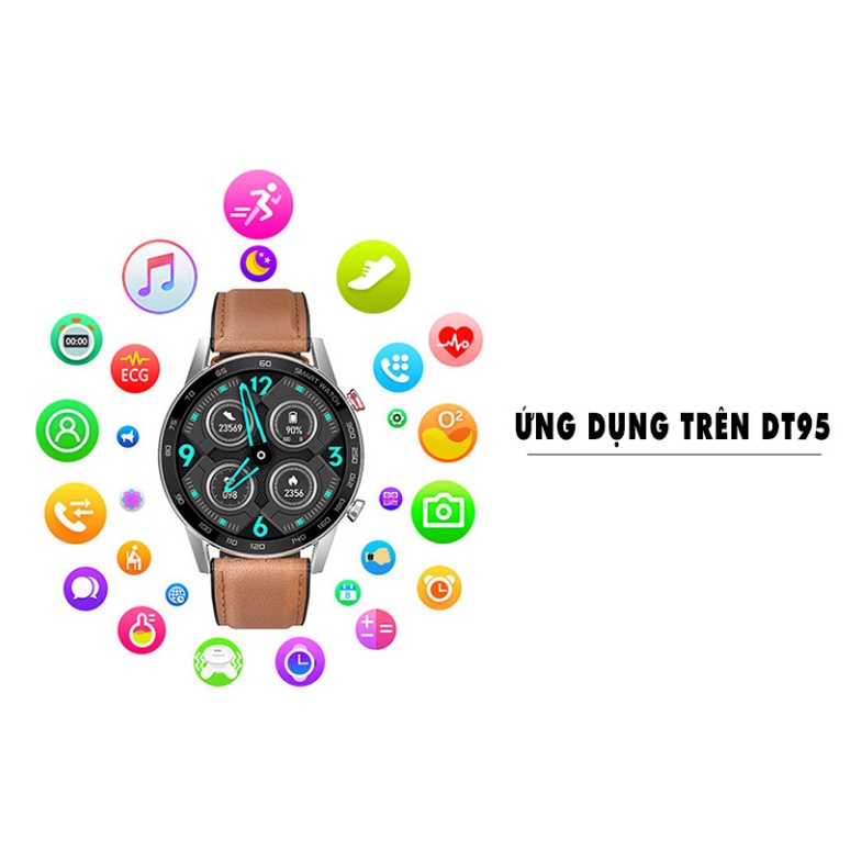 Đồng Hồ Thông Minh DT95 , Tiếng việt , Nghe gọi trực tiếp ,Màn hình thay đổi nền  siêu nét, Chống nước IP68