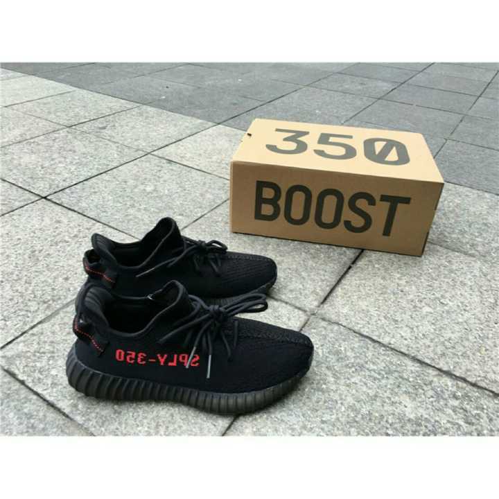 [Discount]ori Adidas Yeezy Boost 350 V2 Core Black Red Big size UK3.5-UK12.5 running shoes