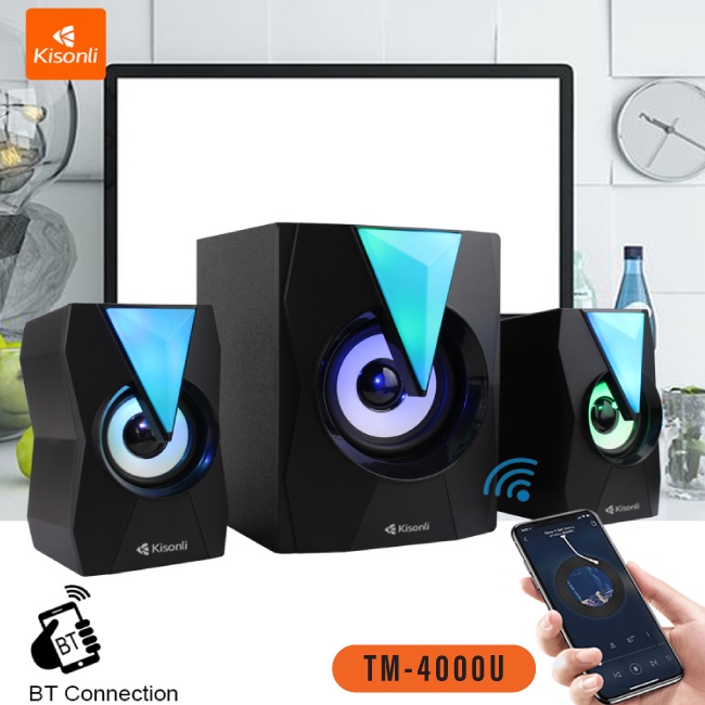 Loa vi tính Cao Cấp 2.1 Bosston T3500-BT / KISONLI TM - 4000U – Loa siêu trầm – CÓ  BLUETOOTH - BASS Mạnh Mẽ.