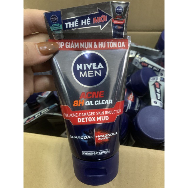 Sữa rửa mặt Nivea Men Bùn khoáng Kiểm soát nhờn Ngừa mụn 100g