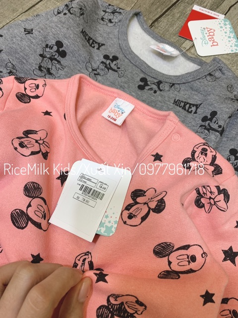 Bộ Nỉ Fox Mickey 2 màu xuất dư xịn cho bé