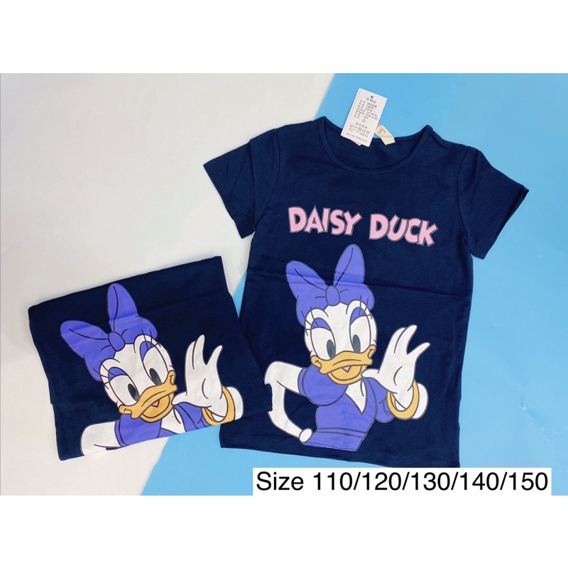 Áo phông cotton mềm chuột Mickey, Minnie, vịt Daisy cho bé gái xuân hè 2022