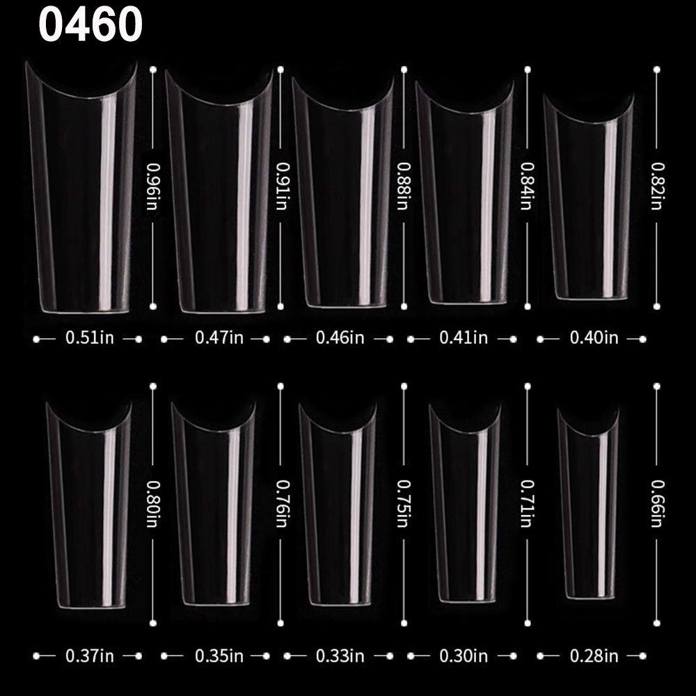 Hộp 500 Móng Tay Giả Toàn Diện / Một Nửa Bằng Acrylic DIY