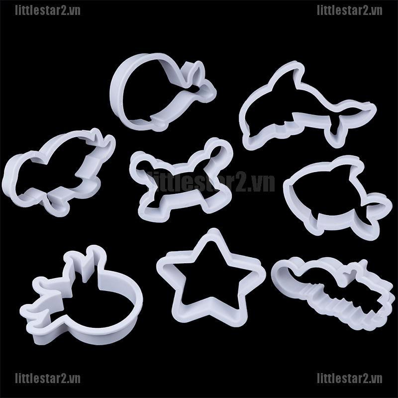 Set 8 Khuôn Cắt Bánh Quy Hình Cá Heo / Sinh Vật Biển