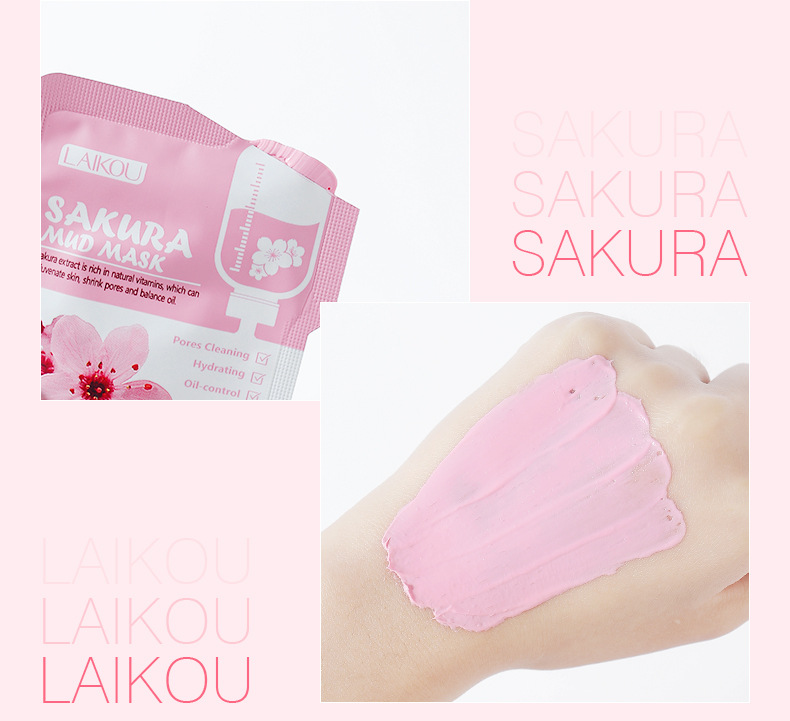 Mặt Nạ Bùn Hoa Anh Đào Laikou Dưỡng Ẩm Kiềm Dầu Se Khít Lỗ Chân Lông | BigBuy360 - bigbuy360.vn