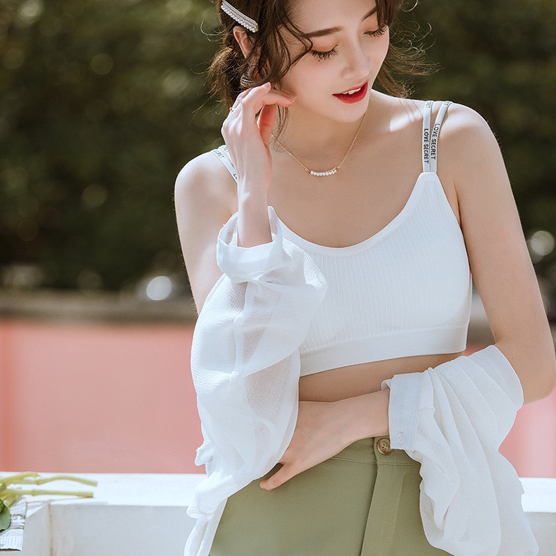 Áo Bra Nữ thiết kế 2 dây không gọng nâng ngực co giãn cao cấp mã Bra 1906