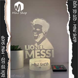 Đèn ngủ 3d led lionel messi | 16 màu + remote | đèn ngủ 3d messi | đèn bóng đá trang trí