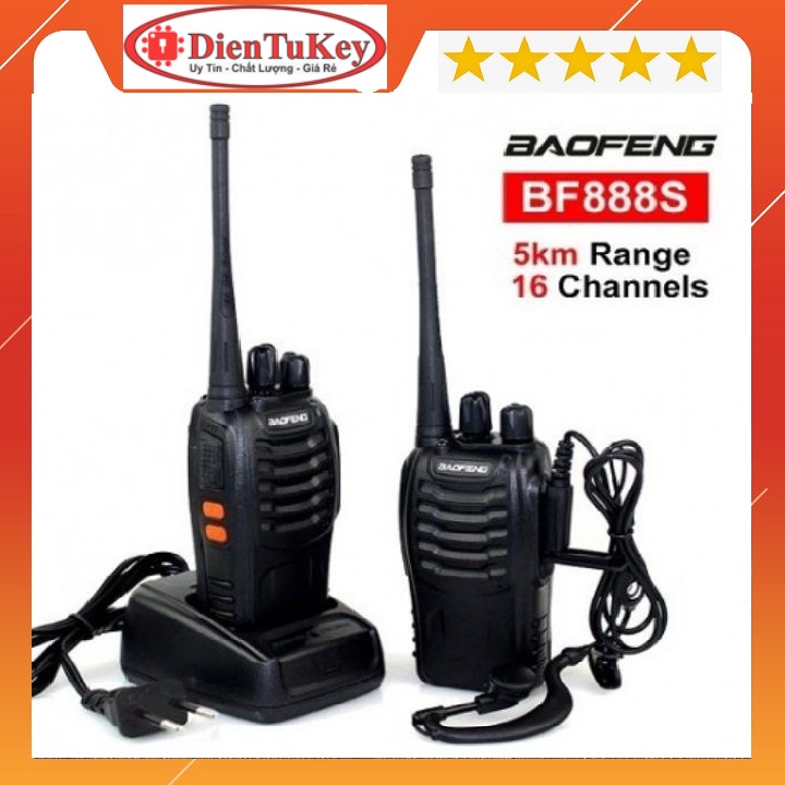 Bộ 2 Bộ đàm baofeng BF-888S cao cấp , chuyên dụng , bảo hành chính hãng 1 năm