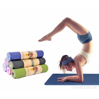 Thảm yoga 2 mặt loại đẹp kèm túi