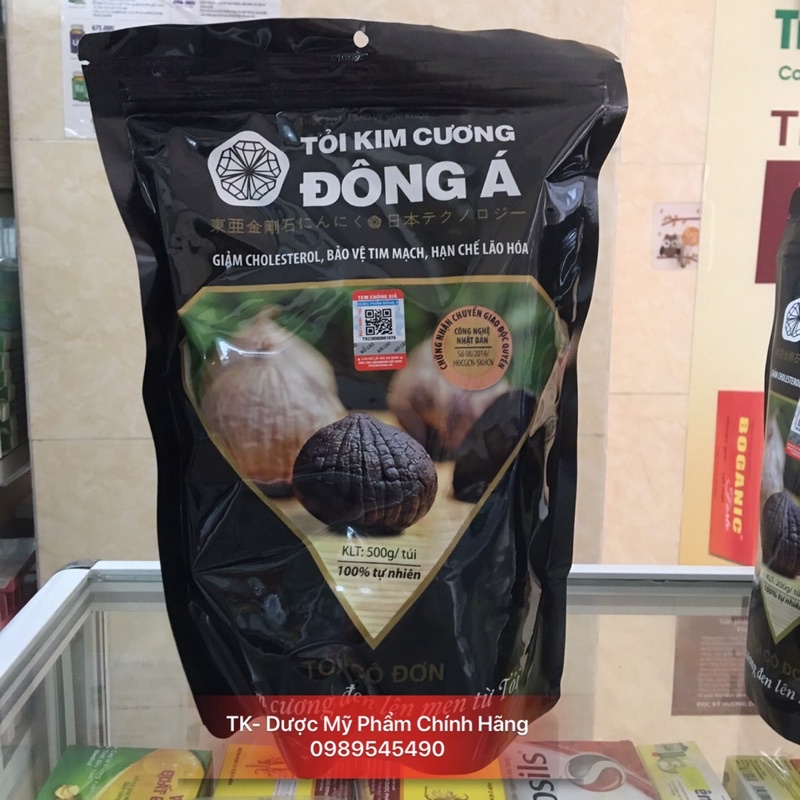 Tỏi Đen Kim Cương Đông Á Giảm Huyết Áp, Bảo Vệ Tim Mạch, Hạn Chế Lão Hóa - Túi 500g