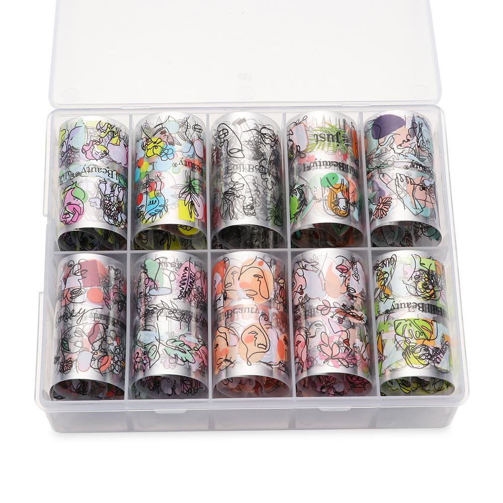 Set 10 Giấy Foil Dán Trang Trí Móng Tay Nghệ Thuật