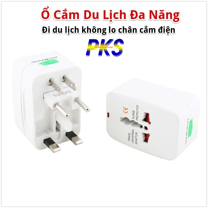 Ổ cắm điện đa năng du lịch Universal Travel Adapter nhiều đầu - Cho tất cả các ổ điện