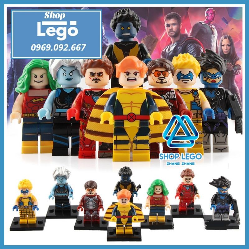 Xếp hình mô hình Doc Samson - Banshee - Trickster - Bluebird - Killer Frost - Nightcrawler - Iron Man Minifigures WM6028