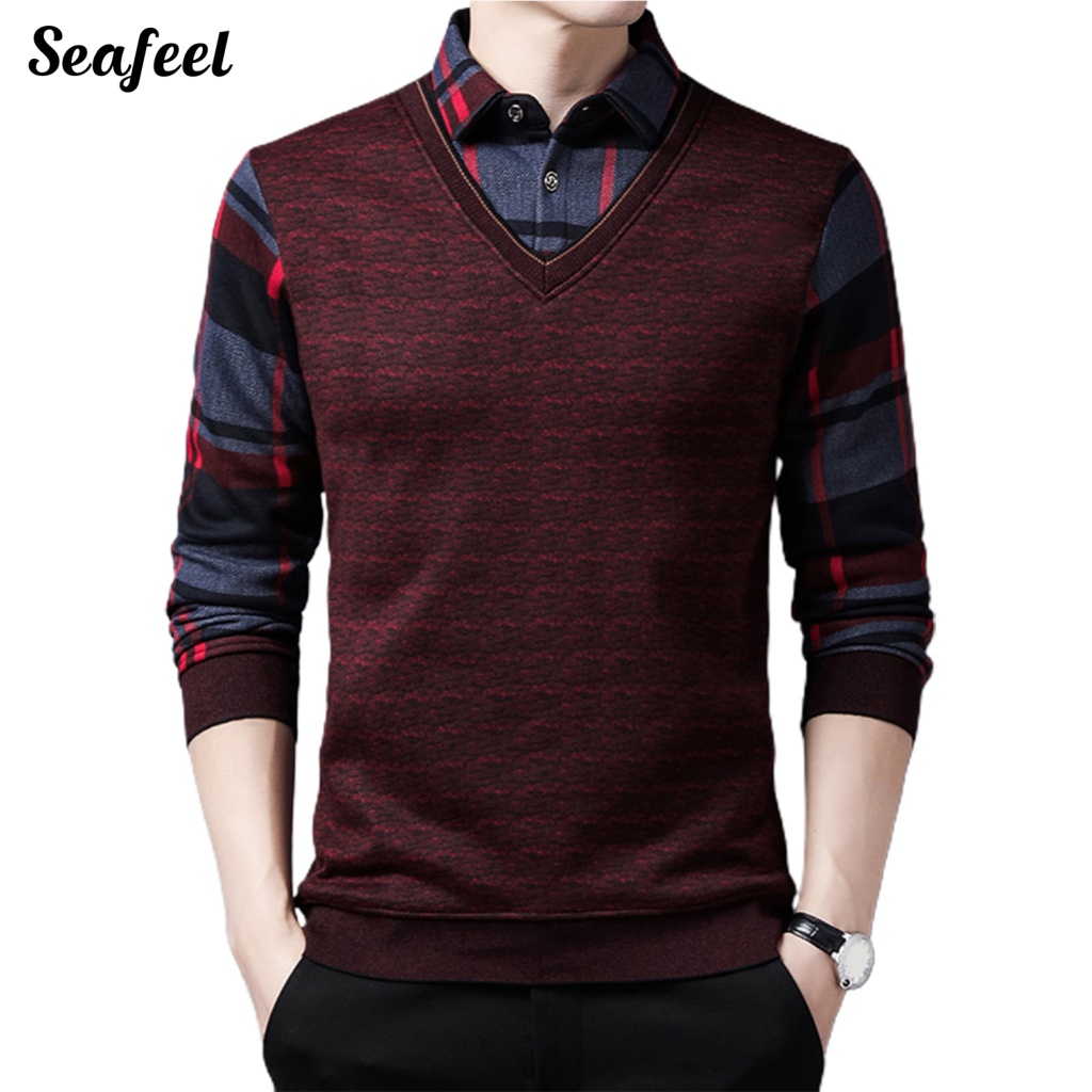 Sf_áo Sweater Tay Dài Vừa Vặn Giữ Ấm Mùa Đông Cho Công Sở