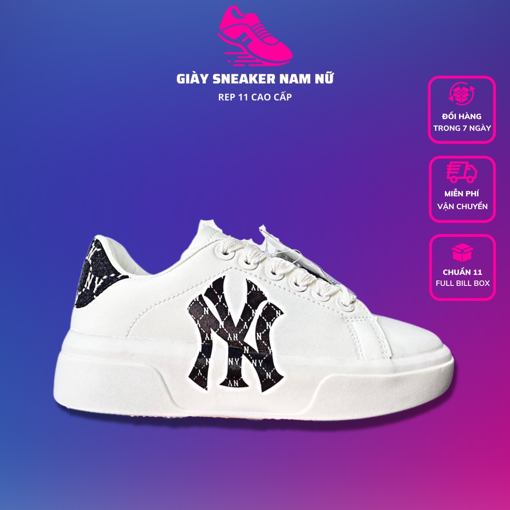 Giày MCQueen mix MLB NY Hot Trend 2022 độn đế nam nữ cao cấp hàng chuẩn Full Box