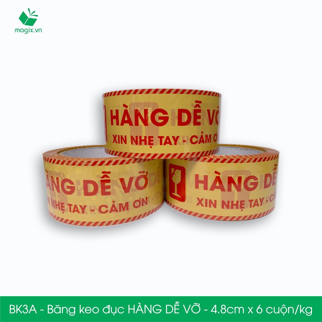 Combo 6 Cuộn Băng keo NIÊM PHONG - băng Keo HÀNG DỄ VỠ