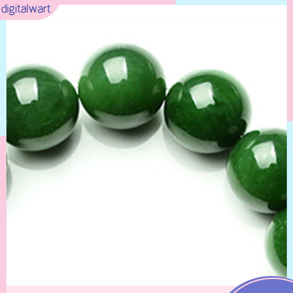 Vòng tay co giãn màu xanh ngọc bích kích thước 10mm