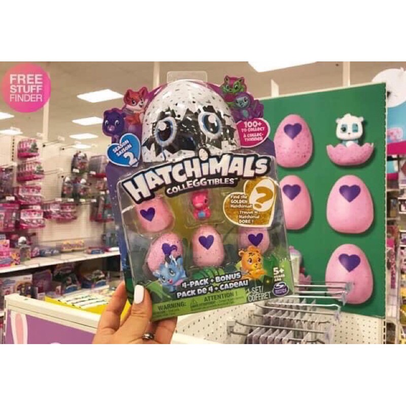 Hatchimals trứng tim hồng vỉ cực xinh
