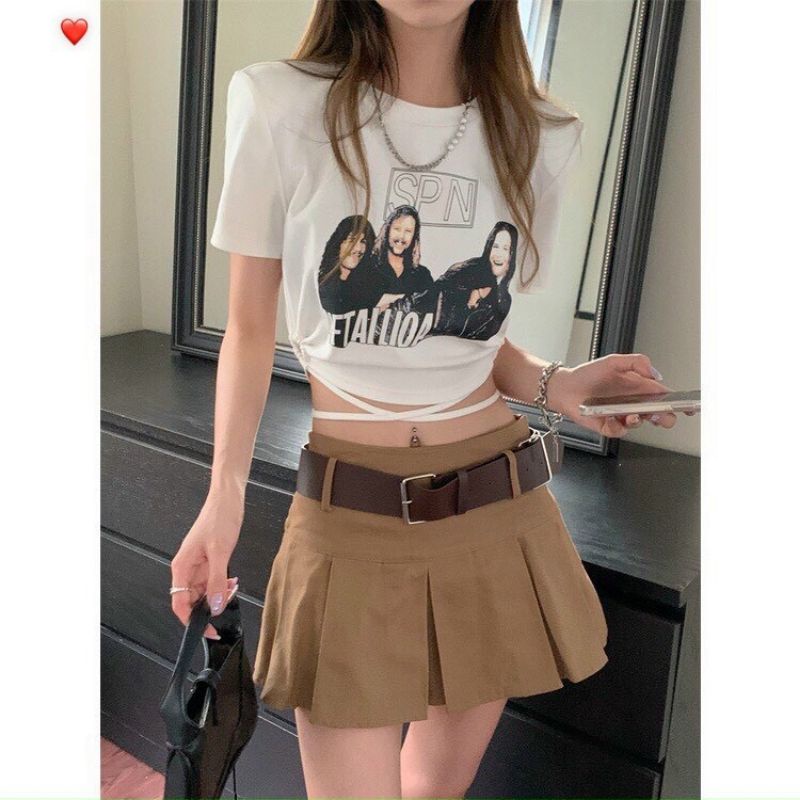 Áo len tăm cổ vuông dây chéo rút dây 2 bên, Áo kiểu dài tay dáng ômG9777