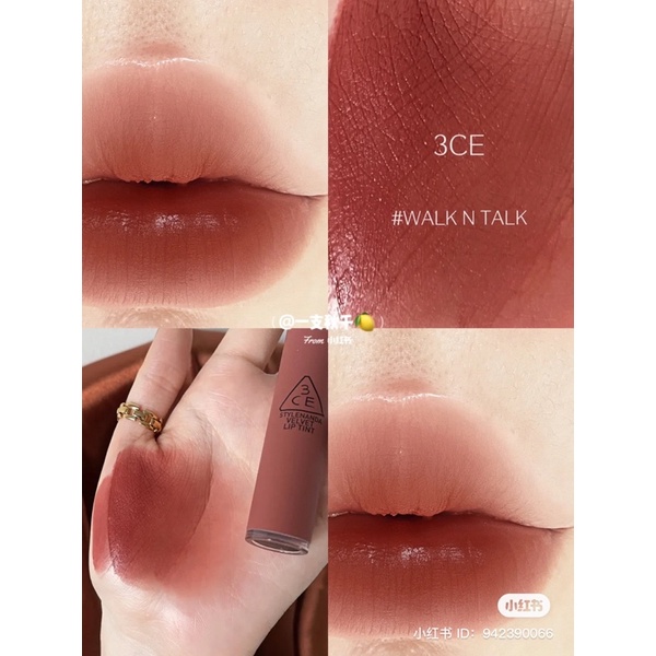 Son kem 3CE VELVET LIP TINT Bitter Hour Taupe Definition