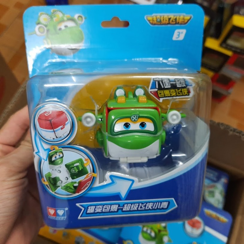 Hộp biến hình Super wings Mira rái cá , paul cảnh sát, Donnie, Dizzy đồ chơi trẻ em đội bay siêu đẳng