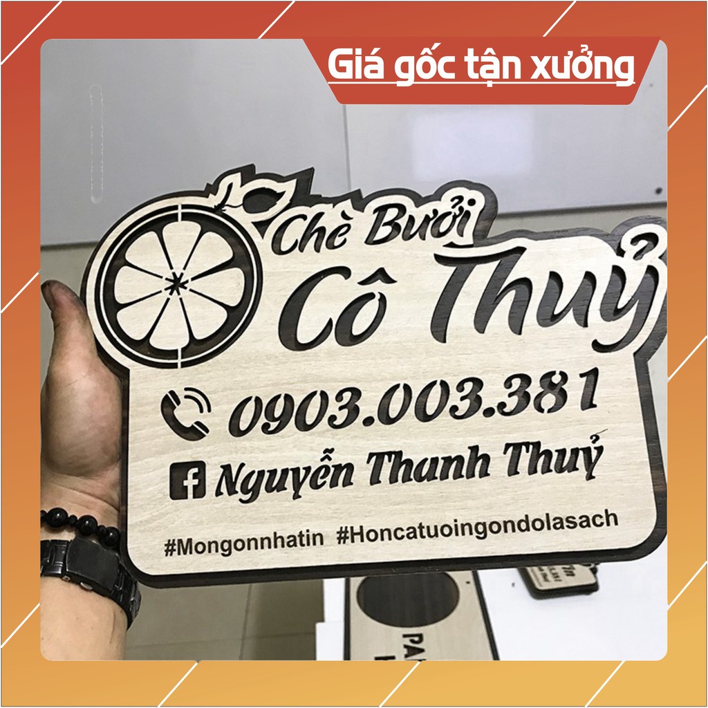 [HANDMADE] Bảng hiệu gỗ tên shop (thương hiệu) sử dụng trang trí chụp ảnh bán hàng Online