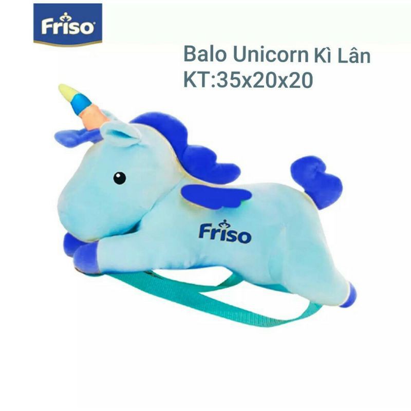 Balo gấu bông Unicorn friso cho bé