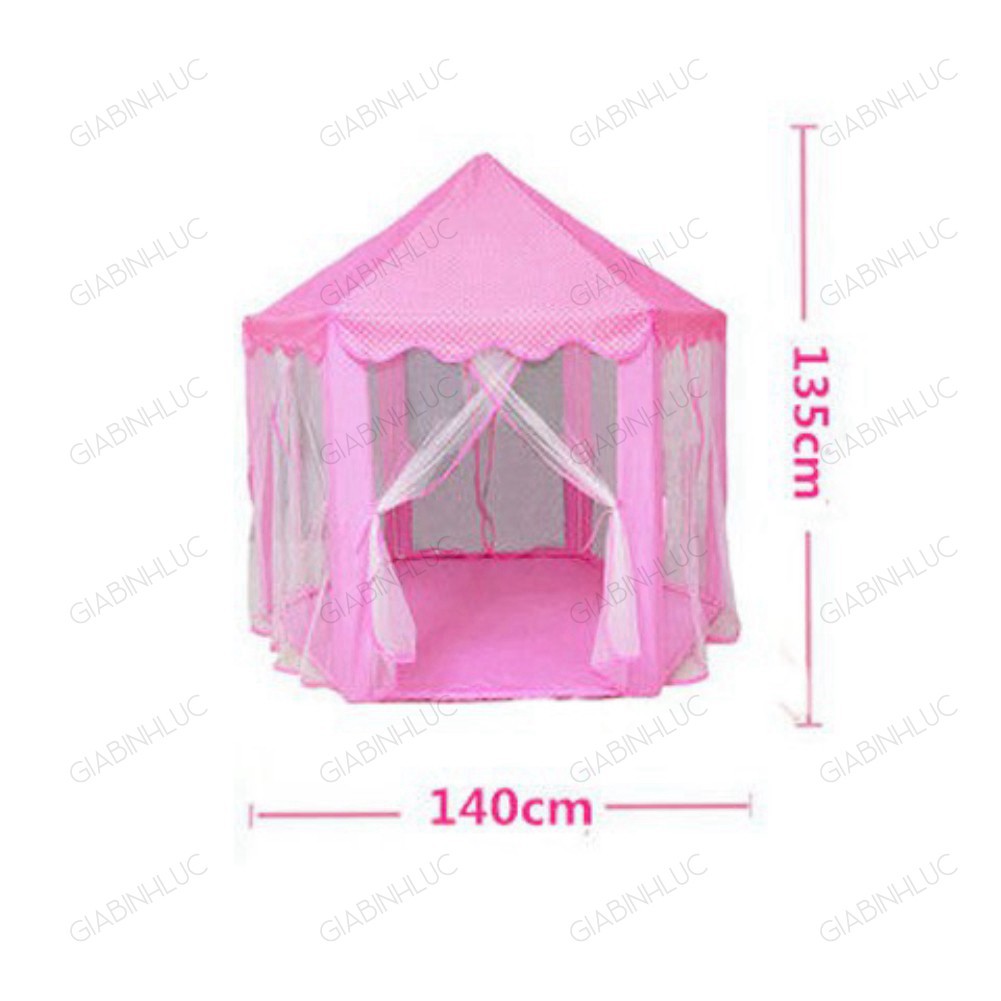 (SIZE LỚN) Lều công chúa cho bé Lều ngủ công chúa hình lục giác size lớn 1.4x1.4x1.35 mét