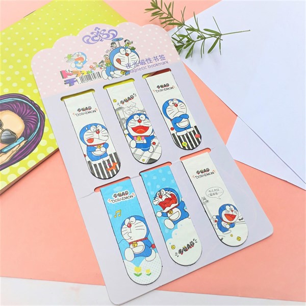 Combo 6 Bookmark Nam Châm Magnet ( Đánh Dấu Sách ) Truyện Doraemon (Doremon)