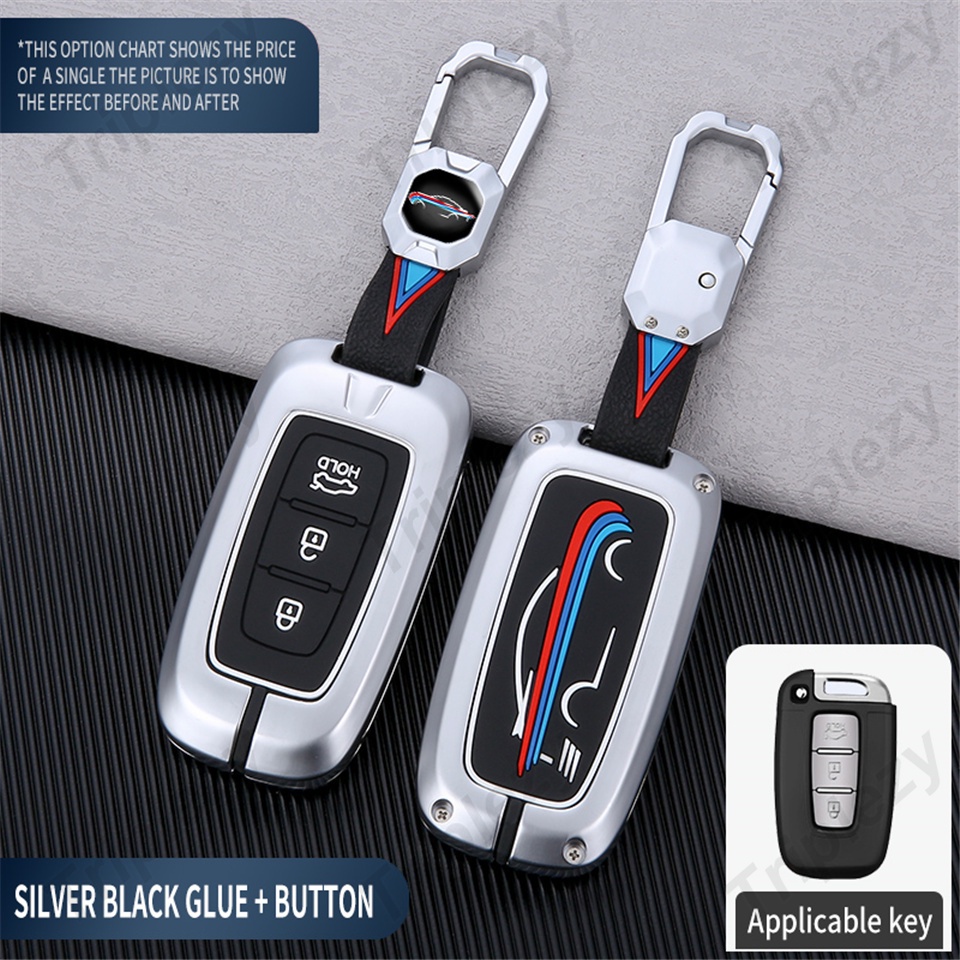 Vỏ Bảo Vệ Chìa Khóa Điều Khiển Từ Xa Bằng Hợp Kim Kẽm Dạ Quang Cho Hyundai IX35 Elantra Sonata 8 9 Kia Sportage K5 K2 Sorento Optima Forte 2015 2016 2013 2014 2012 2011