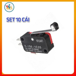 10 công tắc hành trình V156-1C25 tay dài có bánh xe