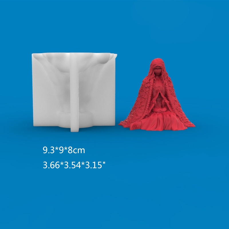 Khuôn Làm Đồ Trang Trí Thủ Công Hình Phù Thủy Tuyết 3D Bằng Nhựa Resin Epoxy Để Bàn Trang Trí Nhà Cửa