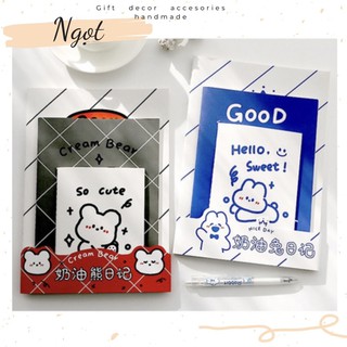 [SẴN] Bộ 3 quyển sổ Cream Bear và Nice Day