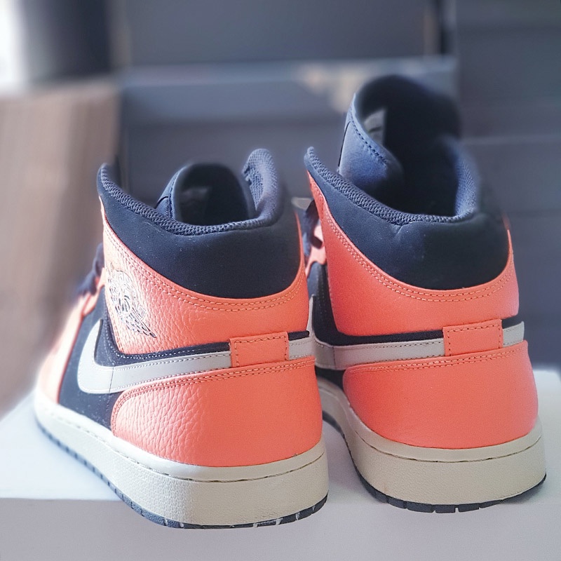 Giày Nike Air Jordan 1 Mid Black Cone, nhiều size, real 2hand