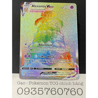 Thẻ bài Pokemon TCG : Alcremie VMAX (Alcremie VMAX - 73/72 - Hyper Rare) chính hãng