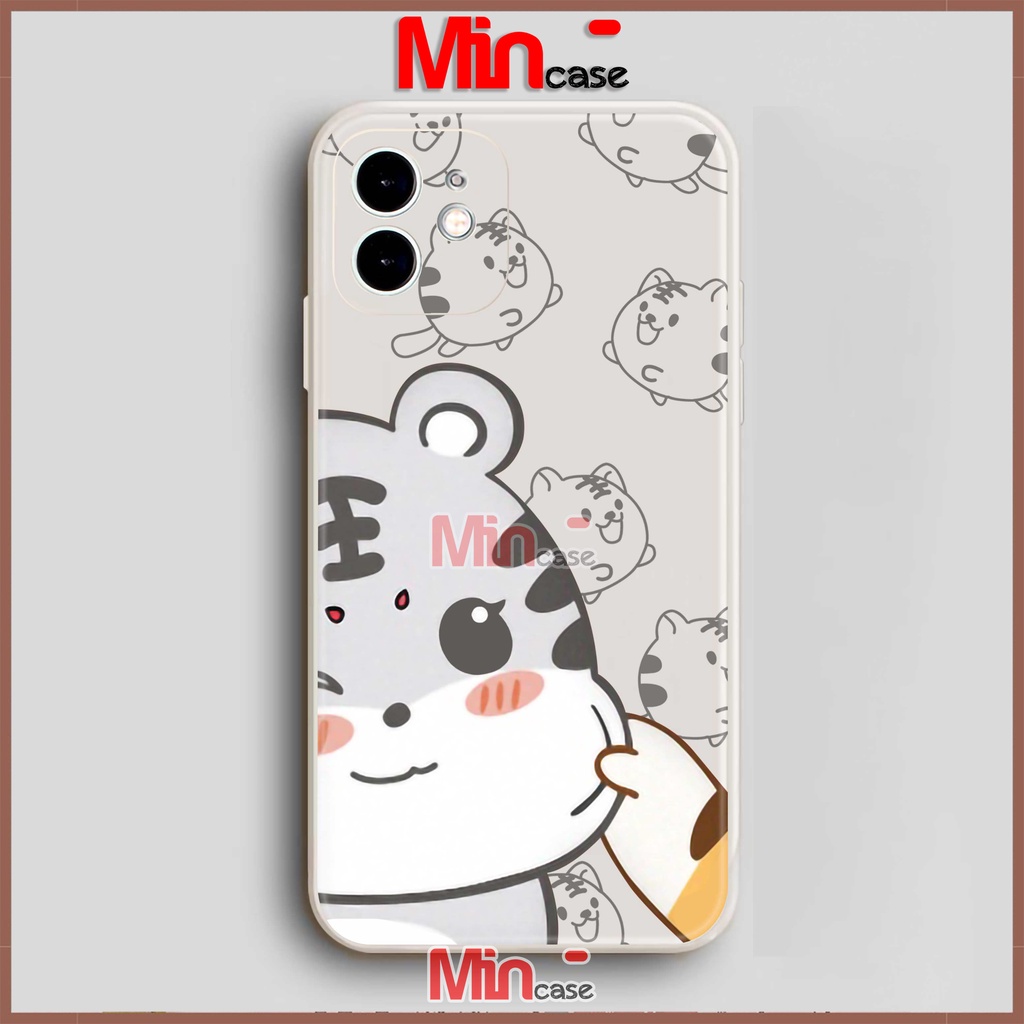 Ốp lưng iPhone Hổ Tiger viền vuông silicon mềm dẻo cho iphone 6/6s/7/8/X/XS/XR/11/12/13 Pro Plus Max cute dễ thương đẹp
