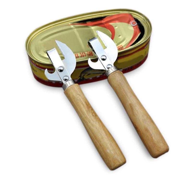 Dụng Cụ Anaeat Hỗ Trợ Mở Nắp Chai/Lon Bia Bằng Thép Không Gỉ Với Tay Cầm Bằng Gỗ Tiện Lợi Cho Nhà Bếp