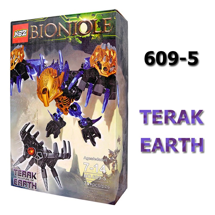 Đồ chơi lắp ráp KSZ Bionicle 612-3 Onua &amp; Terak Unity Set 217 chi tiết (Tím) hàng mới full box làm đồ chơi, quà tặng