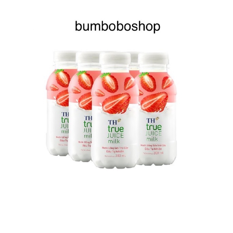 Lốc 6 chai sữa trái cây TH TRUE JUICE MILK vị cam/dâu/chuối/việt quất