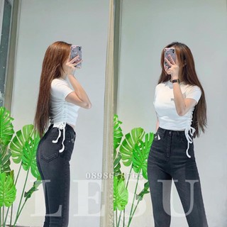 Áo croptop Borip rút eo 2 bên
