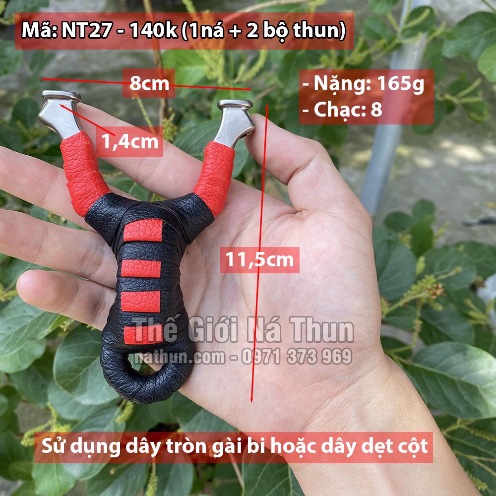 Ná cao su NT27 Inox chạc 8 bắn dây tròn, dây dẹt