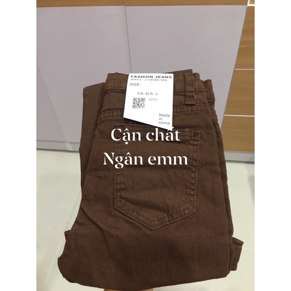 Quần JEAN ỐNG LOE 2 Màu nâu đen chất jean mềm quảng châu  -ulzzang  kèm ảnh thật video shop chụp.