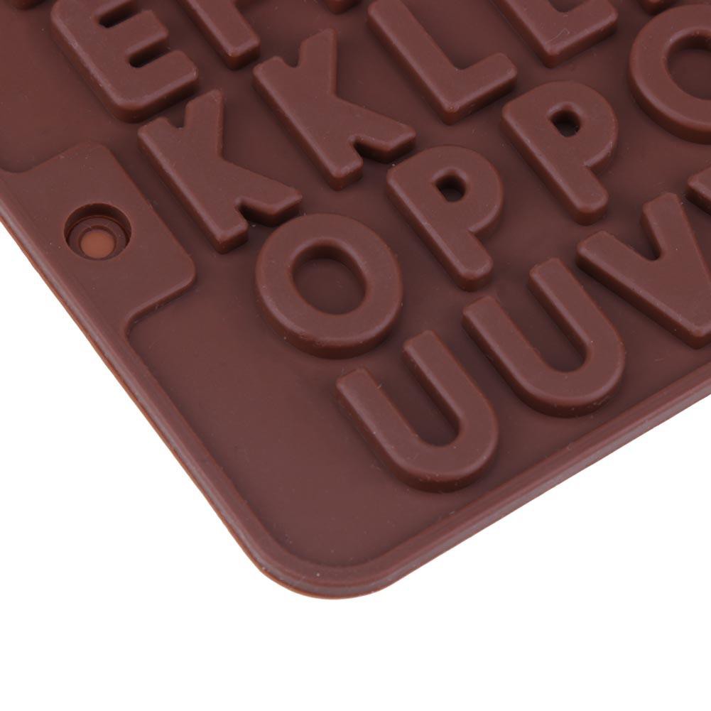 Khuôn đổ chocolate hình 26 chữ cái bằng silicon