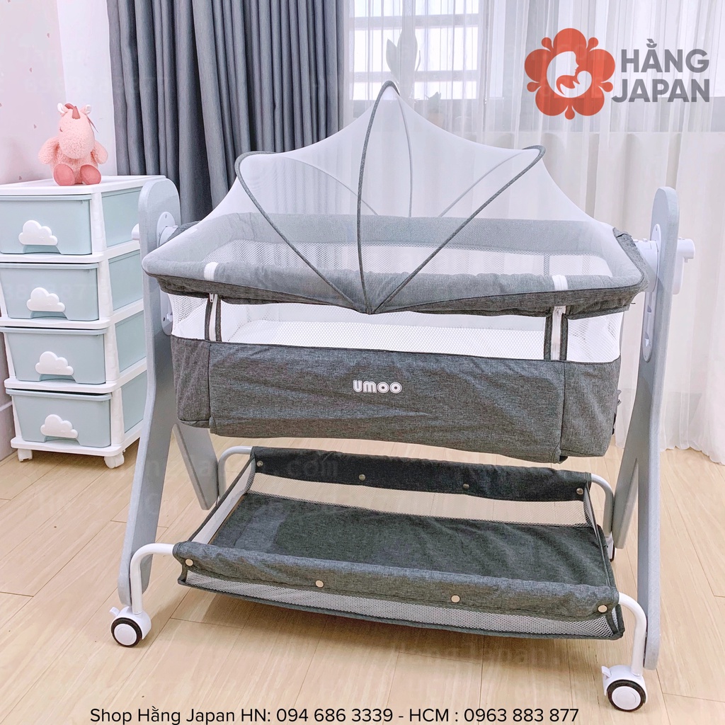 Nôi cũi vải kèm khung Gấu UMOO-0811 hàng chính hãng