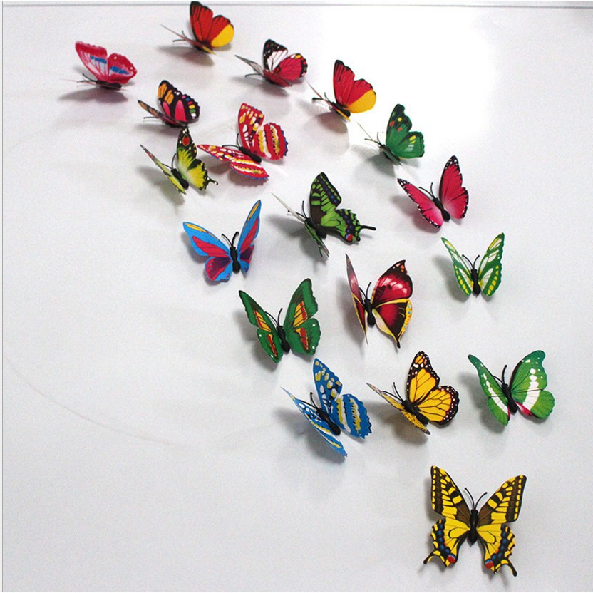 Set 5 bướm nam châm 3D sắc mầu 7*7cm  Duashop