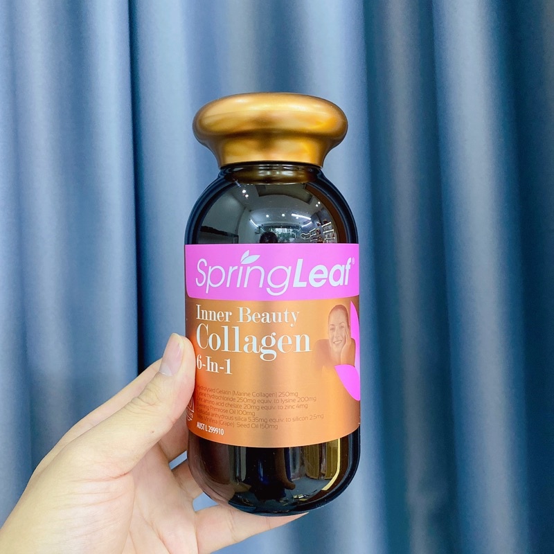 (1 liệu trình 3 tháng) Viên collagen Spring Leaf Inner Beauty collagen 6-in-1 Advanced chính hãng Úc 90v / 180v chống lã